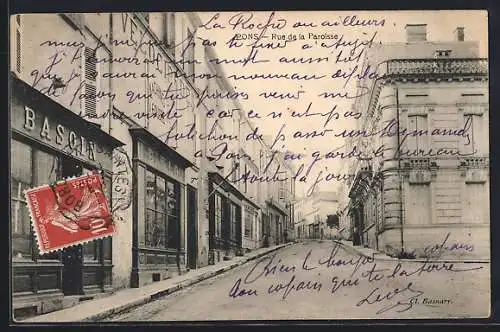 AK Le Mans, Rue de la Paroisse avec magasins et bâtiments historiques