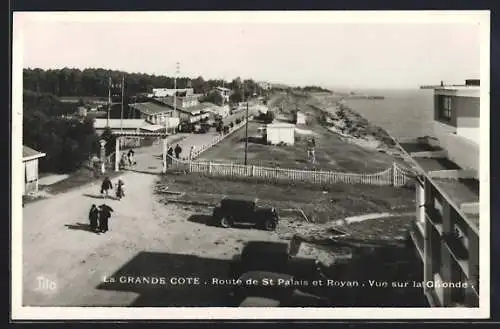 AK Royan, Route de St. Palais et Royan, Vue sur la Gironde