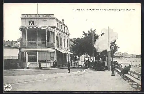 AK Royan, Le Cafè des Bains et vue de la grande Conche