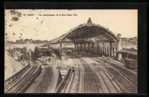 AK Dijon, Vue panoramique de la Gare Dijon-Ville, Bahnhof