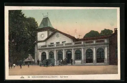 AK Niederbronn-les-Bains, La Gare