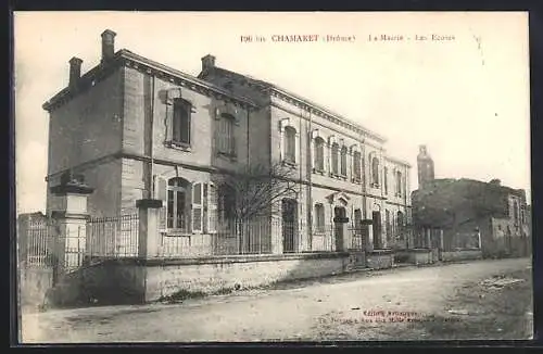 AK Chamaret, La Mairie, Les Écoles