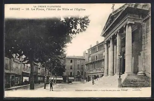 AK Crest, La Place, l`Hôtel de Ville et l`Église