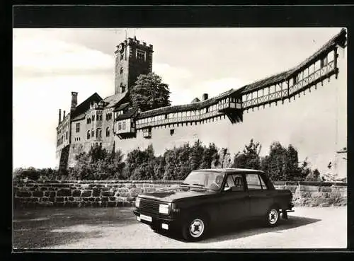 AK Auto Limousine Wartburg 353 vor der Wartburg