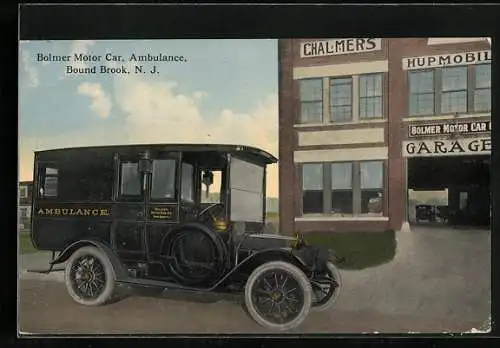 AK Krankenwagen, Bolmer Motor Car Ambulance, Bound Brook, NJ