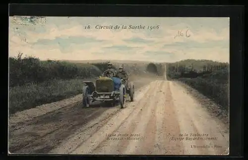 AK Autorennen Circuit de la Sarthe 1906, Auto Clément-Bayard