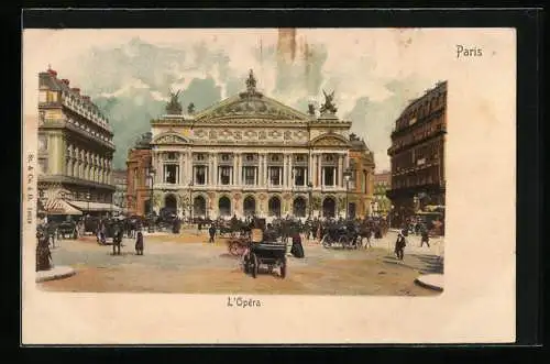 Lithographie Paris, Opéra Garnier