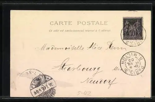 Lithographie Paris, Place de la Republique, Saint Sulpice, Porte Saint Martin