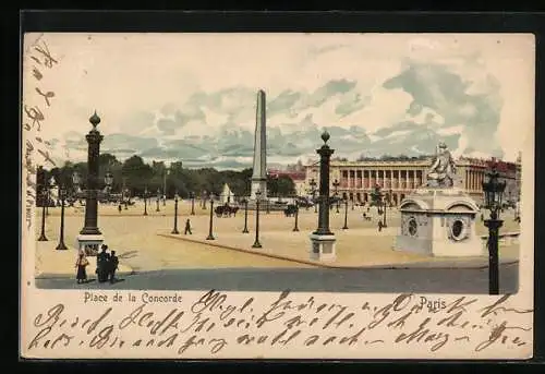 Lithographie Paris, Place de la Concorde