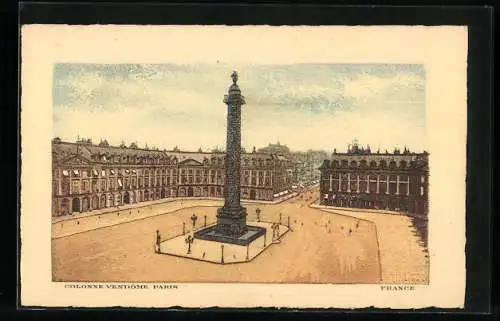 Künstler-AK Paris, Colonne Vendome