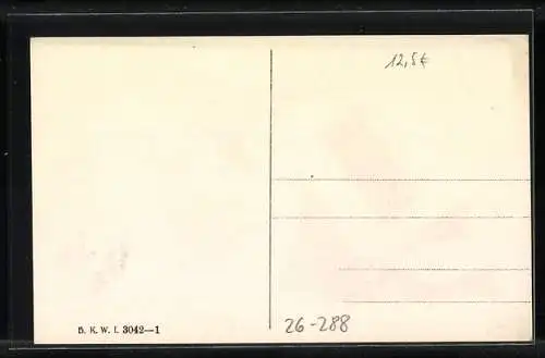 Künstler-AK Brüder Kohn (B.K.W.I) Nr. 3042-1: Mädchen mit Kleeblättern, Neujahrsgruss