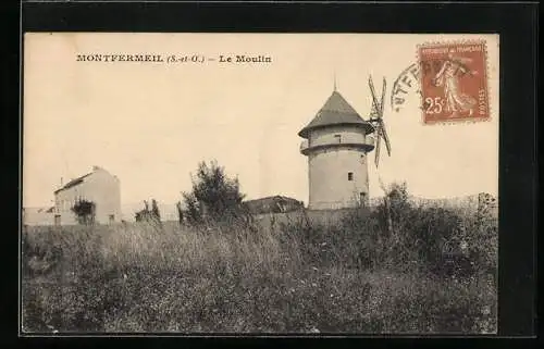 AK Montfermeil, Le Vieux Moulin, die alte Windmühle