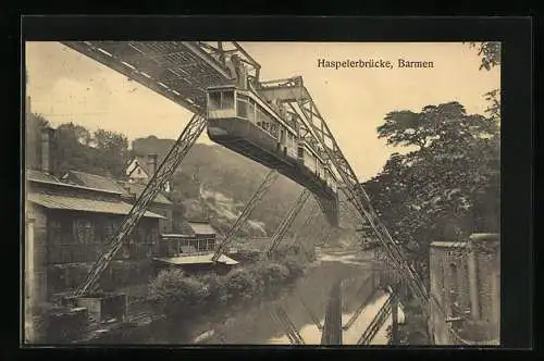 AK Barmen, Schwebebahn an der Haspelerbrücke