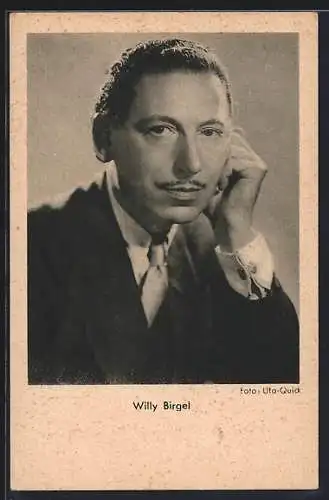 AK Schauspieler Willy Birgel in Denkerpose