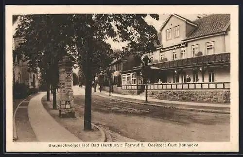 AK Bad Harzburg, Hotel Braunschweiger Hof von Curt Behnecke