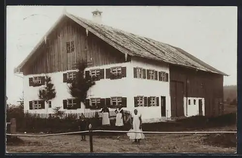 Foto-AK Westerheim /Bay., Gehöft-Haus Ritter 1908