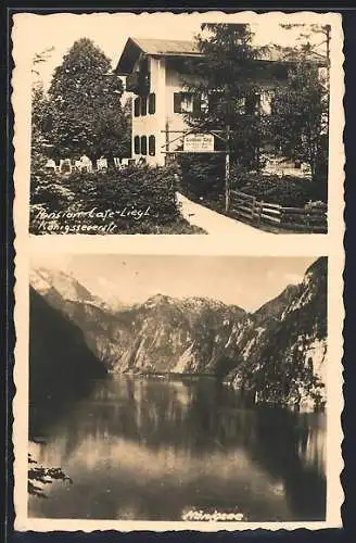 AK Königsee / Berchtesgaden, Pension-Cafe Liegl, Königseerstrasse, Teilansicht