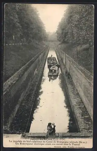 AK Pouilly-en-Auxois, La tranchée du bief culminant du Canal de Bourgogne