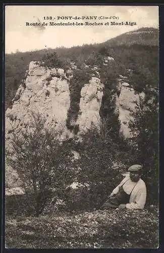 AK Pont-de-Pany, Route de Montculot-les-Roches et Mont-Aigu