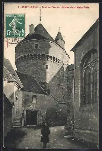 AK Arnay-le-Duc, Tour de l`ancien château de la Motte-Forte