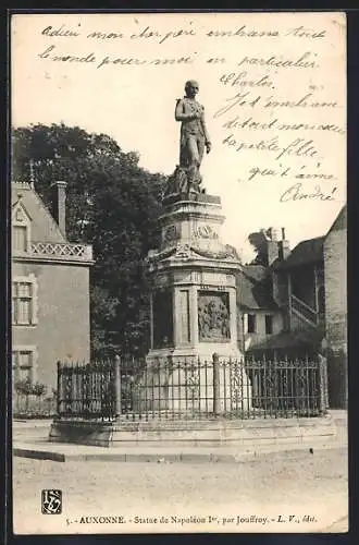 AK Auxonne, Statue de Napoléon Ier