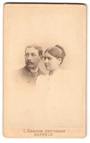 Fotografie L. Hansen, Kappeln, Nicolaus Leu mit Frau aus Sanstrup