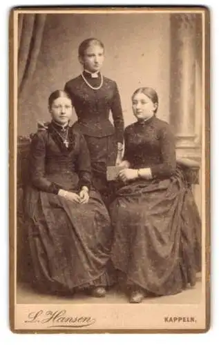 Fotografie L. Hansen, Kappeln, Dora Johannsen, Minna und Lina Hensen aus Rabenkirchen