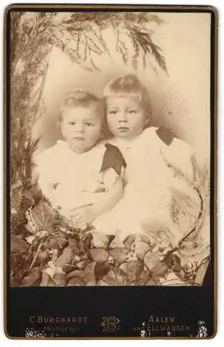 Fotografie C. Burghardt, Aalen, Max und Emil Lietzenmayer im Kindesalter