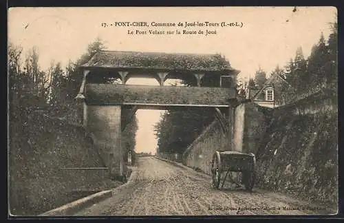 AK Joué-lès-Tours, Le Pont Volant sur la Route de Joué