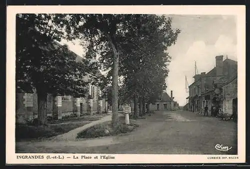 AK Ingrandes, La Place et l`Église