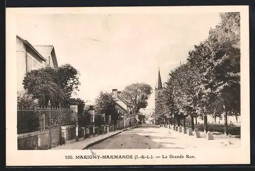 AK Marigny-Marmande, La Grande Rue