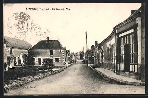 AK Lourns, La Grande Rue avec bâtiments et ruelles adjacentes