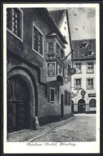 AK Würzburg, Gasthof Weinhaus Stachel, Strassenansicht