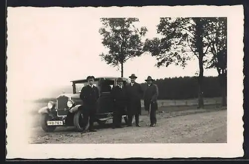 Foto-AK Opel Auto mit Kennzeichen VO-710 am Hoherodskopf