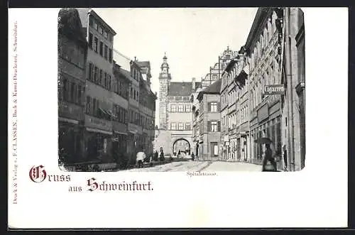 AK Schweinfurt, Blick in die Spitalstrasse