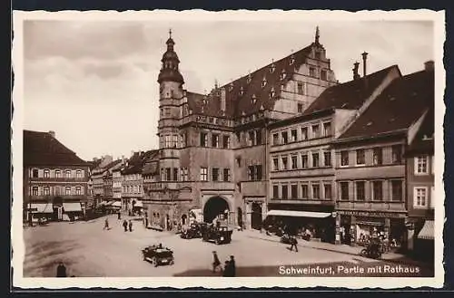 AK Schweinfurt /Main, Partie mit Rathaus