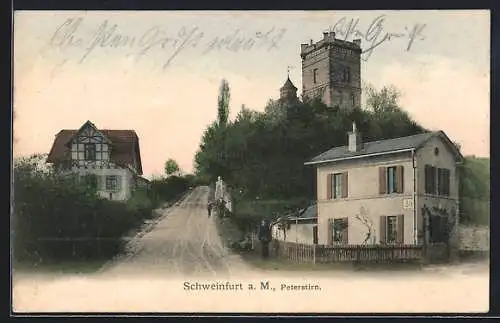 AK Schweinfurt a. M., Peterstirn, Strassenpartie