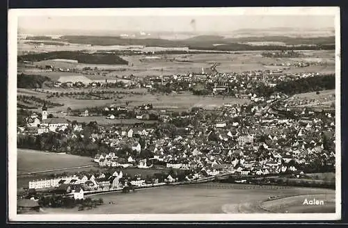 AK Aalen, Fliegeraufnahme des Ortes