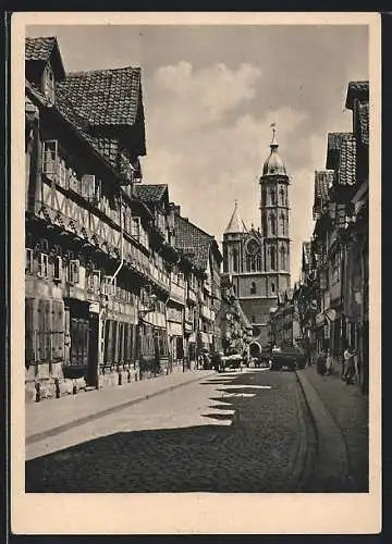 AK Braunschweig, Weberstrasse mit St. Andreaskirche