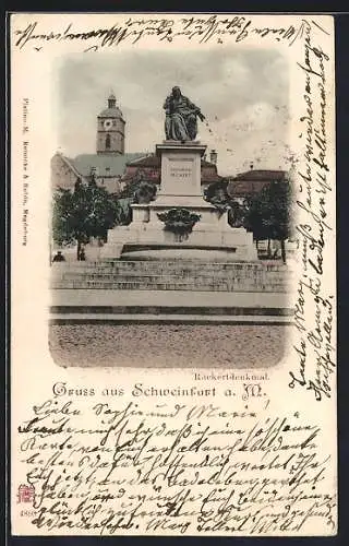 AK Schweinfurt a. M., Rückertdenkmal