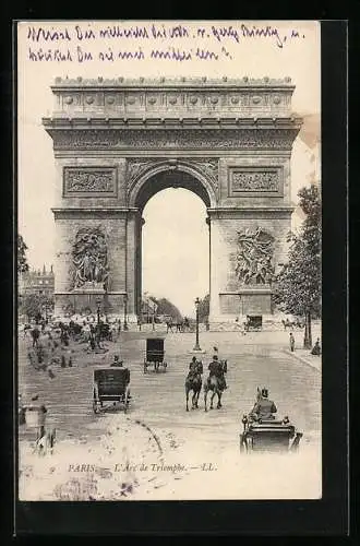 AK Paris, L`Arc de Triomphe, Triumphbogen