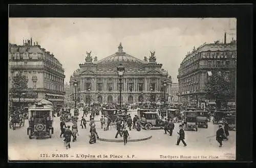 AK Paris, L`Opéra Garnier et la Place