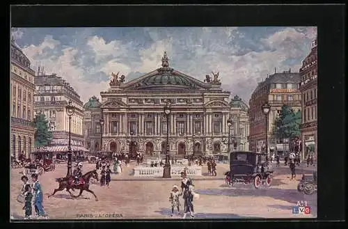 Künstler-AK Paris, L`Opéra