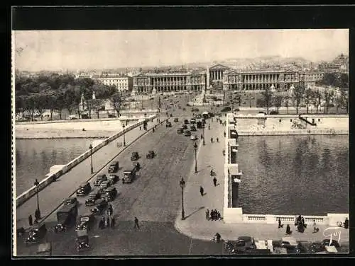 AK Paris, Le Pont et la Place de la Concorde