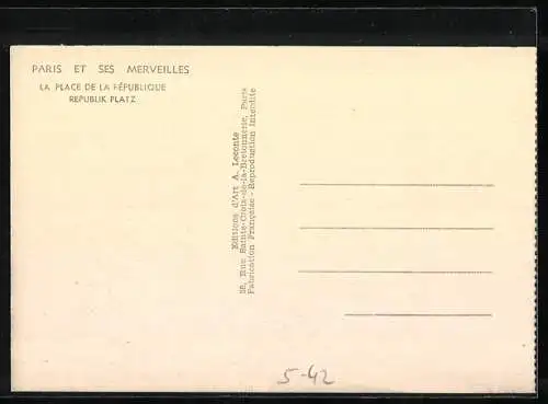 AK Paris, La Place de la République