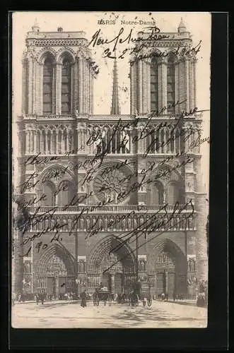 AK Paris, Cathédrale Notre-Dame