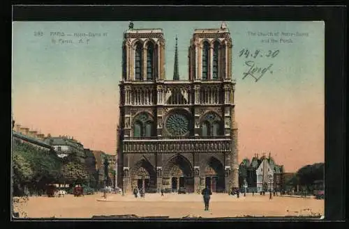 AK Paris, Cathédrale Notre-Dame