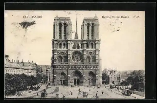 AK Paris, Église Notre-Dame