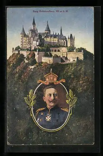 AK Hohenzollern, Burg Hohenzollern, Kaiser Wilhelm II.