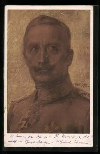 AK Kaiser Wilhelm II. in Uniform mit Orden